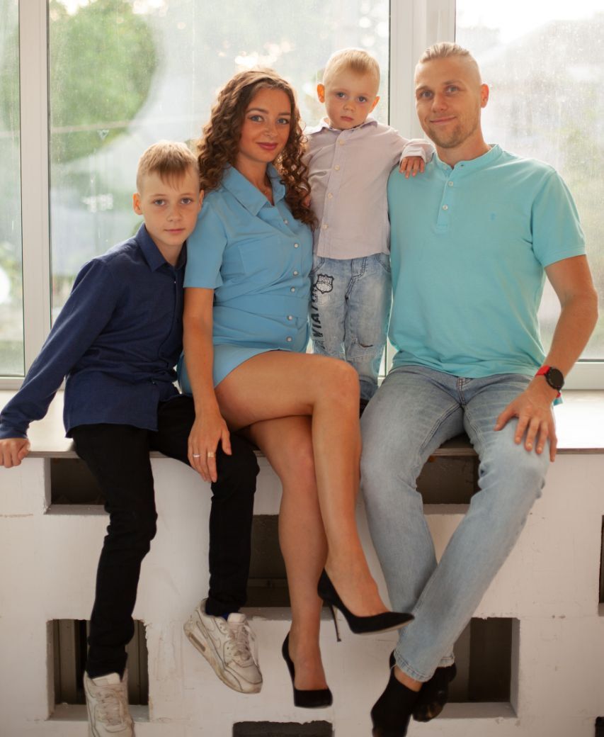 Михаил Луньков со своей семьёй